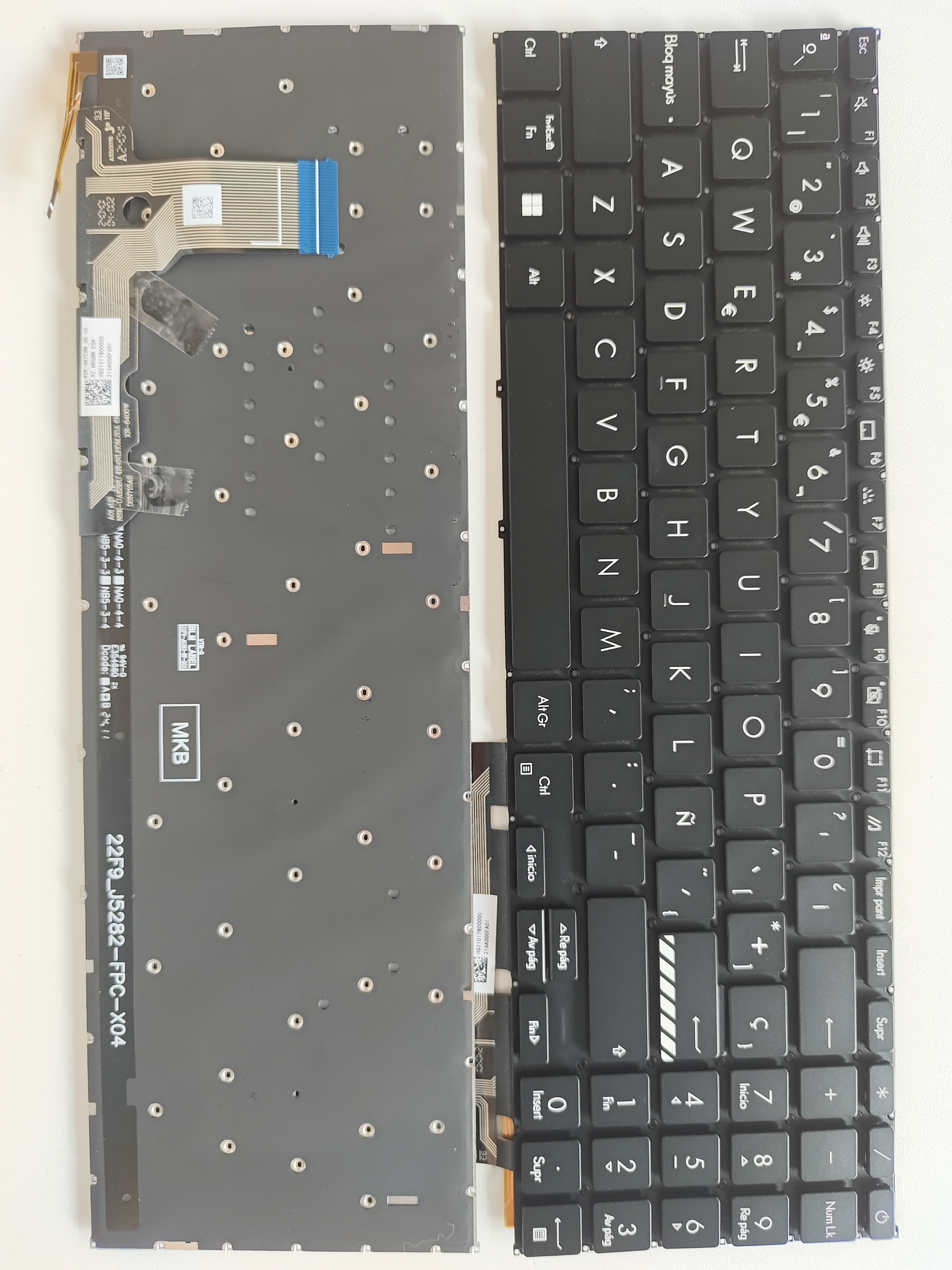 Picture of New Replacement Laptop Keyboard For ASUS K3605/K3604 small carriage return/15X/K3504/M3504/S3504/E1504 BLACK Backlit (OEM) SP Layout